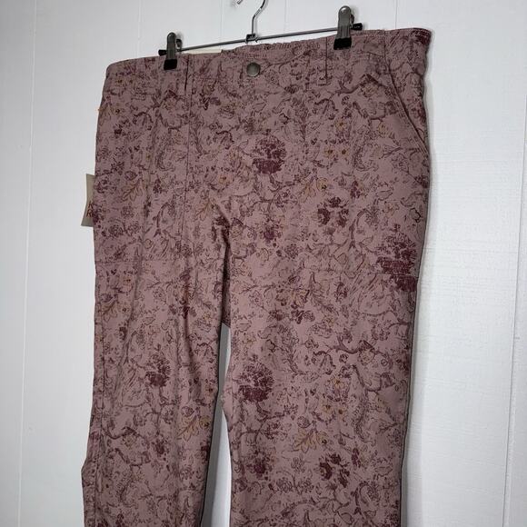 Knox Rose Target Women’s Straight Leg High Rise Floral Pants Rose Ash Size XXL - Picture 3 of 7